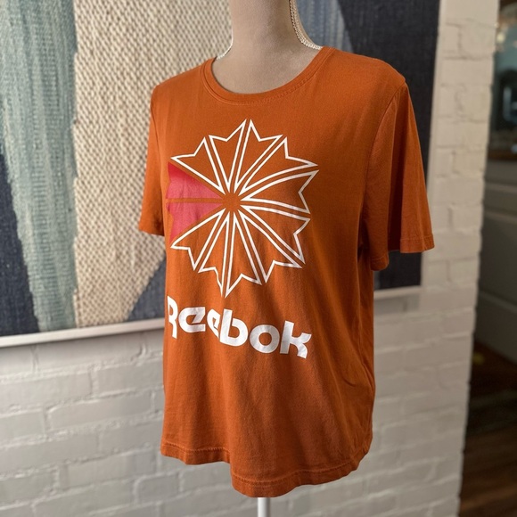 Reebok Burnt Orange 100% Cotton Graphic T-Shirt - Picture 3 of 10